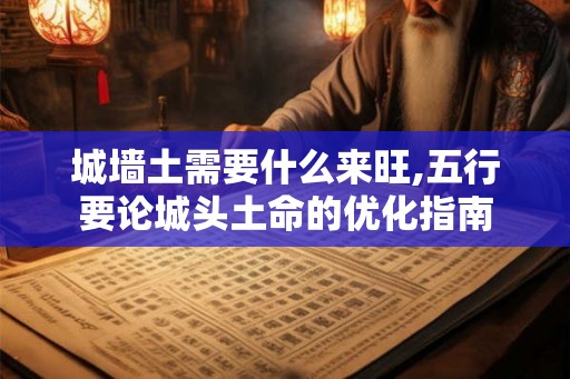 城墙土需要什么来旺,五行要论城头土命的优化指南