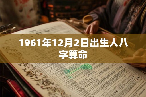 1961年12月2日出生人八字算命