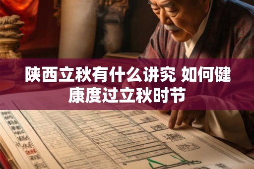 陕西立秋有什么讲究 如何健康度过立秋时节