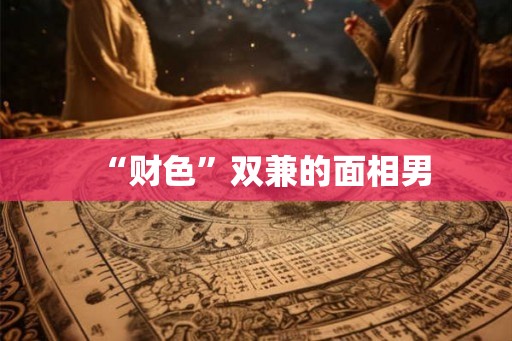 “财色”双兼的面相男