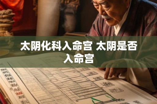 太阴化科入命宫 太阴是否入命宫