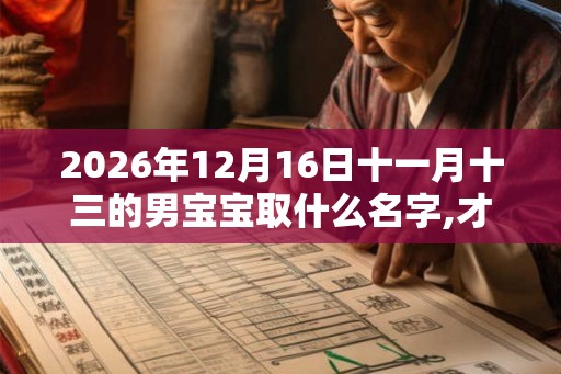 2026年12月16日十一月十三的男宝宝取什么名字,才华横溢