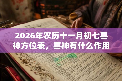 2026年农历十一月初七喜神方位表，喜神有什么作用？