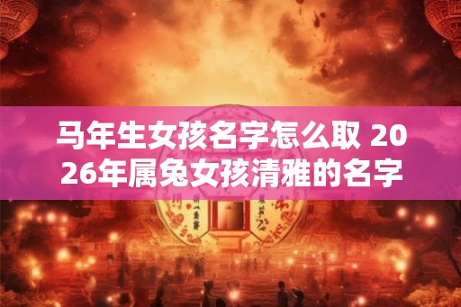 马年生女孩名字怎么取 2026年属兔女孩清雅的名字 马年生女孩名字怎么取 2026年属兔女孩清雅的名字