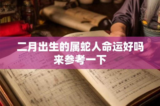 二月出生的属蛇人命运好吗来参考一下