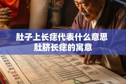 肚子上长痣代表什么意思 肚脐长痣的寓意