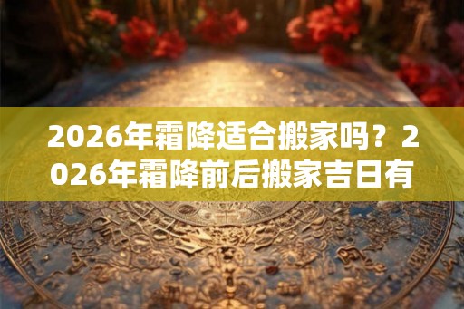2026年霜降适合搬家吗?2026年霜降前后搬家吉日有哪些? 2026年霜降适合搬家吗?2026年霜降前后搬家吉日有哪些?