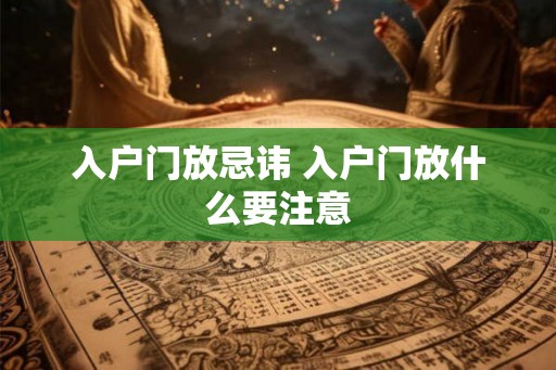 入户门放忌讳 入户门放什么要注意
