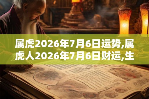 属虎2026年7月6日运势,属虎人2026年7月6日财运,生肖虎2026年7月6日运势 属虎2026年7月6日运势,属虎人2026年7月6日财运,生肖虎2026年7月6日运势