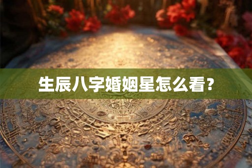生辰八字婚姻星怎么看？