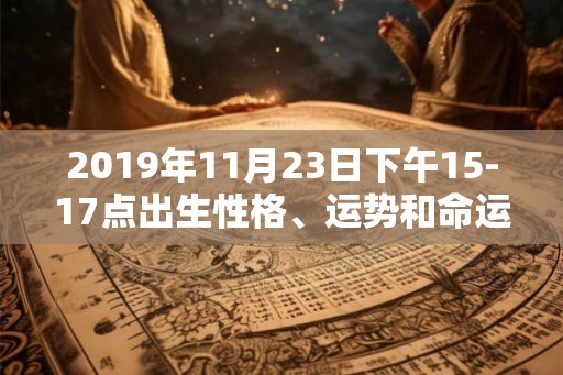2019年11月23日下午15-17点出生性格、运势和命运