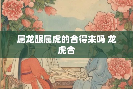 属龙跟属虎的合得来吗 龙虎合