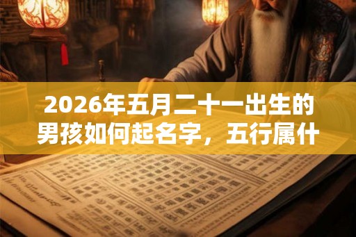 2026年五月二十一出生的男孩如何起名字，五行属什么