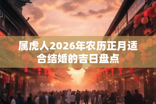 属虎人2026年农历正月适合结婚的吉日盘点 属虎人2026年农历正月适合结婚的吉日盘点