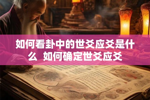如何看卦中的世爻应爻是什么  如何确定世爻应爻