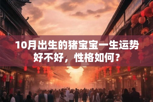 10月出生的猪宝宝一生运势好不好，性格如何？
