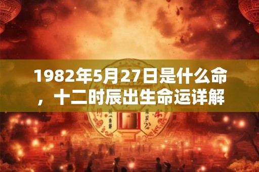 1982年5月27日是什么命,十二时辰出生命运详解 1982年5月27日是什么命,十二时辰出生命运详解