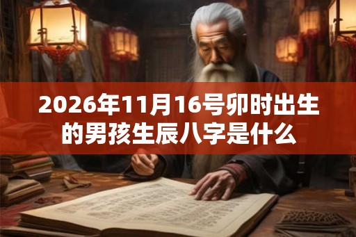 2026年11月16号卯时出生的男孩生辰八字是什么