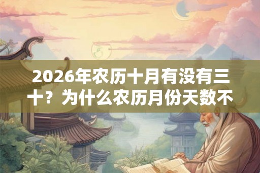 2026年农历十月有没有三十？为什么农历月份天数不同？