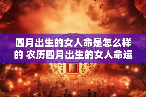 四月出生的女人命是怎么样的 农历四月出生的女人命运 四月出生的女人命是怎么样的 农历四月出生的女人命运