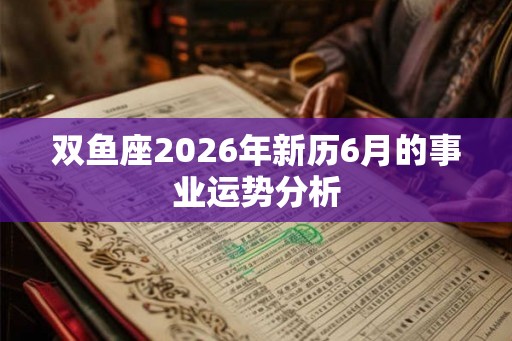 双鱼座2026年新历6月的事业运势分析