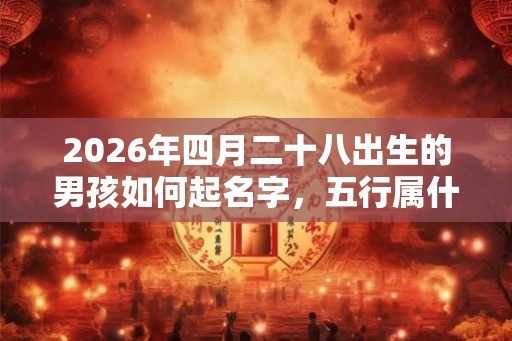 2026年四月二十八出生的男孩如何起名字，五行属什么