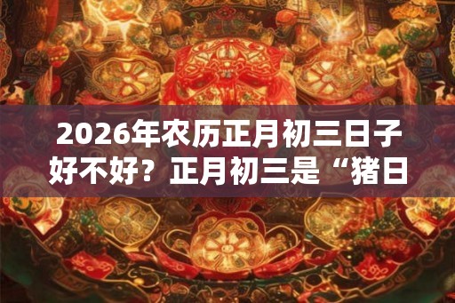 2026年农历正月初三日子好不好？正月初三是“猪日”吗？