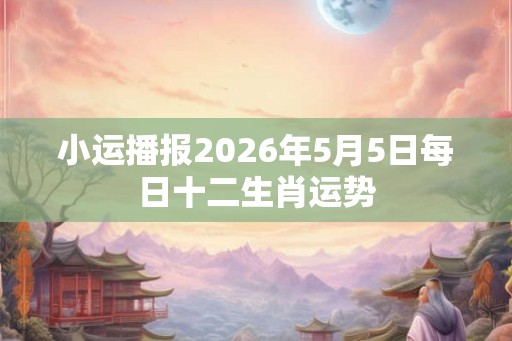 小运播报2026年5月5日每日十二生肖运势