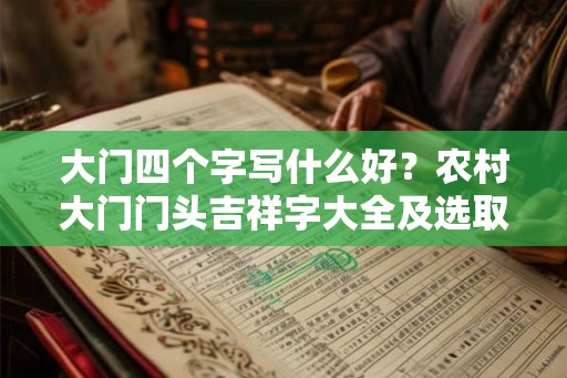 大门四个字写什么好?农村大门门头吉祥字大全及选取讲究 大门四个字写什么好?农村大门门头吉祥字大全及选取讲究