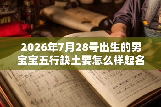 2026年7月28号出生的男宝宝五行缺土要怎么样起名字