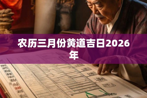 农历三月份黄道吉日2026年 农历三月份黄道吉日2026年