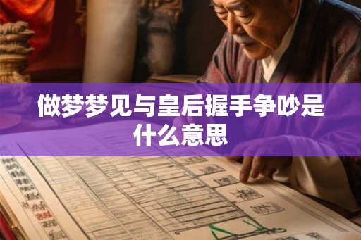 做梦梦见与皇后握手争吵是什么意思