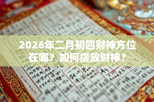 2026年二月初四财神方位在哪？如何摆放财神？