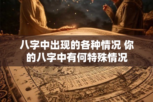 八字中出现的各种情况 你的八字中有何特殊情况