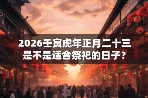 2026壬寅虎年正月二十三是不是适合祭祀的日子？