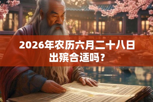 2026年农历六月二十八日出殡合适吗？