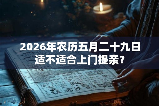 2026年农历五月二十九日适不适合上门提亲？