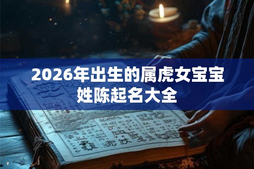 2026年出生的属虎女宝宝姓陈起名大全