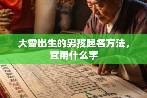 大雪出生的男孩起名方法，宜用什么字