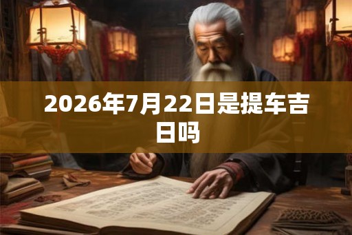 2026年7月22日是提车吉日吗