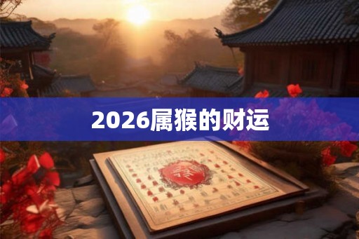 2026属猴的财运