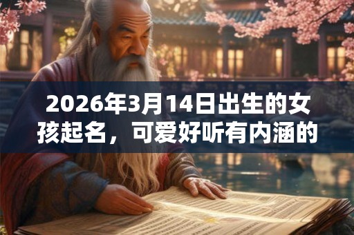 2026年3月14日出生的女孩起名，可爱好听有内涵的名字推荐