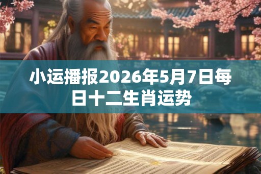 小运播报2026年5月7日每日十二生肖运势