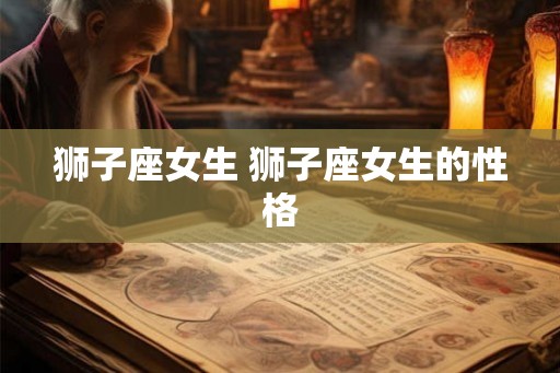 狮子座女生 狮子座女生的性格