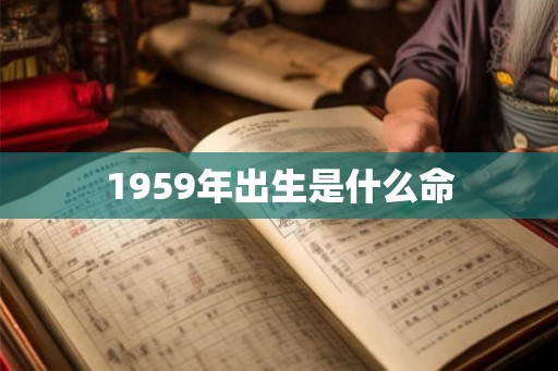 1959年出生是什么命
