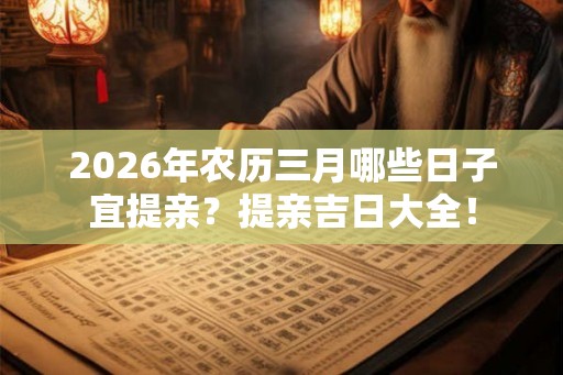 2026年农历三月哪些日子宜提亲?提亲吉日大全! 2026年农历三月哪些日子宜提亲?提亲吉日大全!