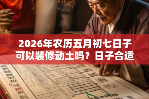 2026年农历五月初七日子可以装修动土吗?日子合适吗? 2026年农历五月初七日子可以装修动土吗?日子合适吗?
