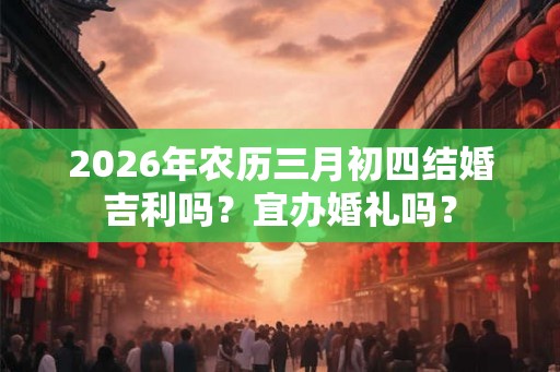 2026年农历三月初四结婚吉利吗？宜办婚礼吗？