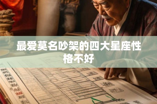 最爱莫名吵架的四大星座性格不好