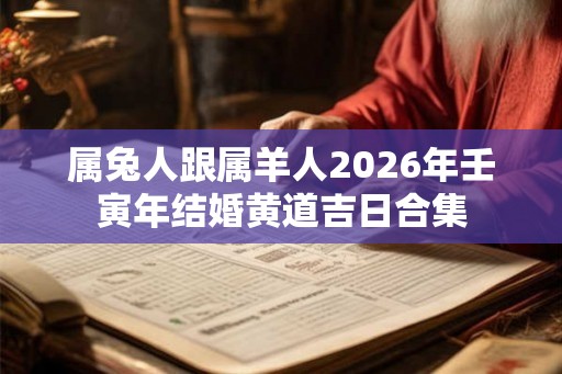 属兔人跟属羊人2026年壬寅年结婚黄道吉日合集